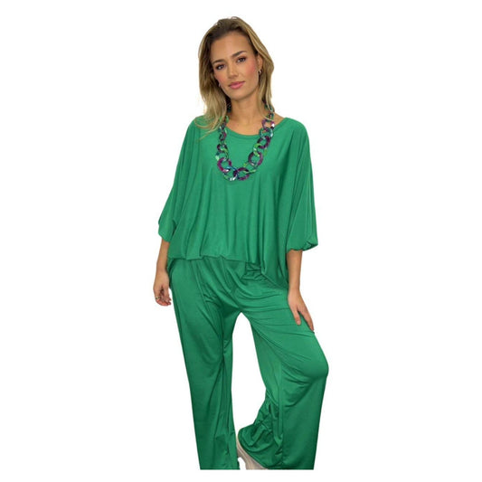 Spring Cocoon Top & High Waist Wide Leg Co-ord Set