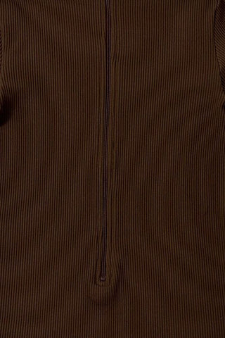Plain Ribbed Zip Up Seamless Nylon Jumpsuit