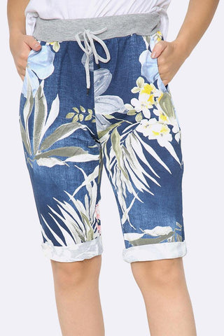 Italian Tropial Print 3/4 Trouser