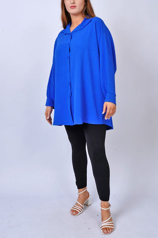 Plain Button Up Viscose Shirt