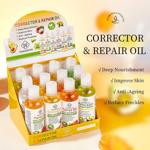 Yamanfen Corrector & Repair Oil Set – 12 Essential Oils for Skin Nourishment and Repair