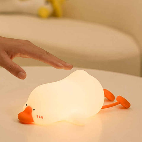 Cute Duck LED Night Light – Soft Touch Control Baby Night Lamp with Adjustable Brightness