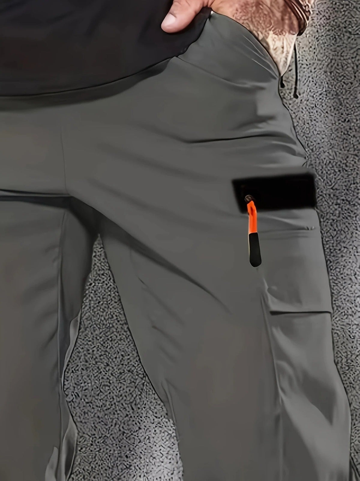 Men's Olive Green Cargo Pants – Straight-Leg, Zipper Pockets, Non-Stretch, Ideal for Spring & Fall Workwear