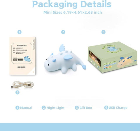 Colorful 7-Color LED Light Dragon Lamp with 30-Minute Timer