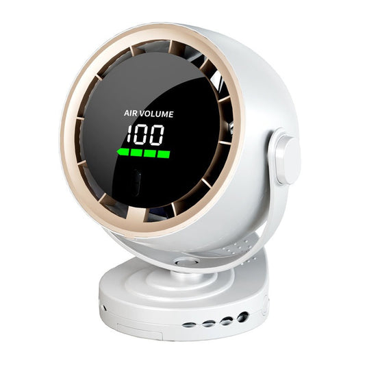 Portable Desk Fan with Adjustable Speed & Digital Display – Compact Air Circulator for Home & Office