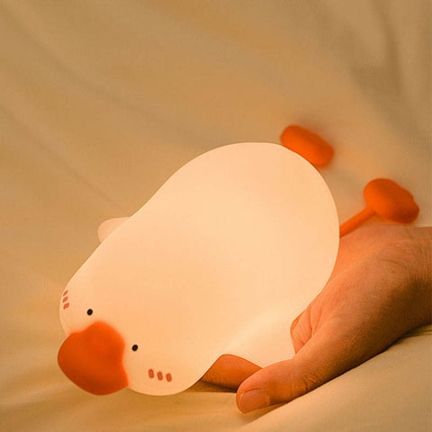 Cute Duck LED Night Light – Soft Touch Control Baby Night Lamp with Adjustable Brightness