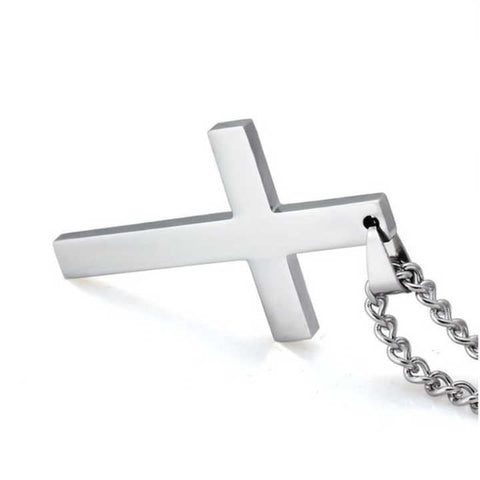 New Fashion Titanium Cross Pendant Necklace – Gold, Silver, Black Prayer Choker for Men, Stainless Steel Fine Jewelry