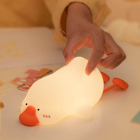 Cute Duck LED Night Light – Soft Touch Control Baby Night Lamp with Adjustable Brightness