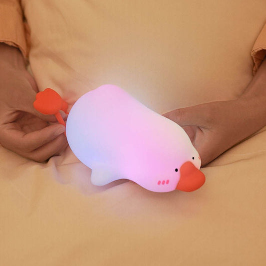 Cute Duck LED Night Light – Soft Touch Control Baby Night Lamp with Adjustable Brightness