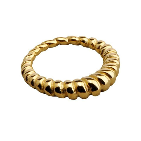 Gold Coil Ring – Sleek Spiral Design