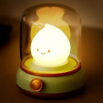 Cute Smiling LED Night Lamp – Soft Touch Control Desk Lamp with Adjustable Brightness