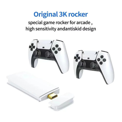 M15 Video Game Stick 4K – 64GB Console with 20,000+ Retro Games, Dual Wireless Controllers, HDMI Plug & Play