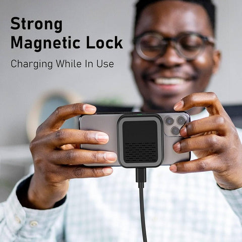 3-in-1 Foldable Magnetic Wireless Charging Station – 15W Fast Charger & Phone Holder
