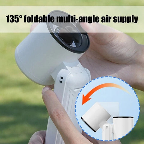 Portable Handheld Fan with Digital Display – Rechargeable & Adjustable Speed for Travel & Home