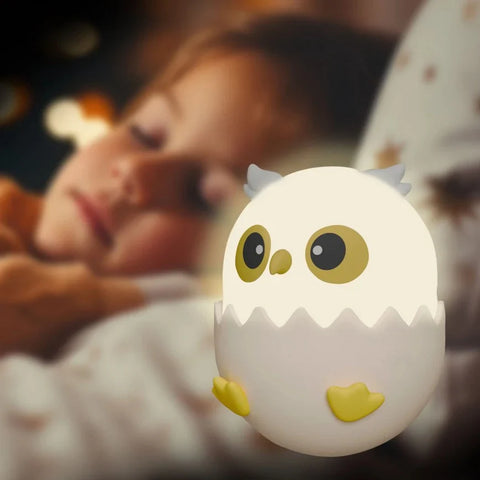 LED RGBW Dimmable children's touch lamp OWL Pink LED