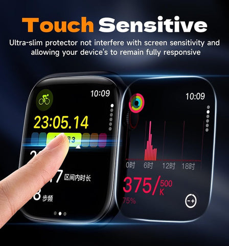 Full Glue HD Tempered Glass Screen Protector – Auto-Alignment & Dust-Free for Apple Watch Series