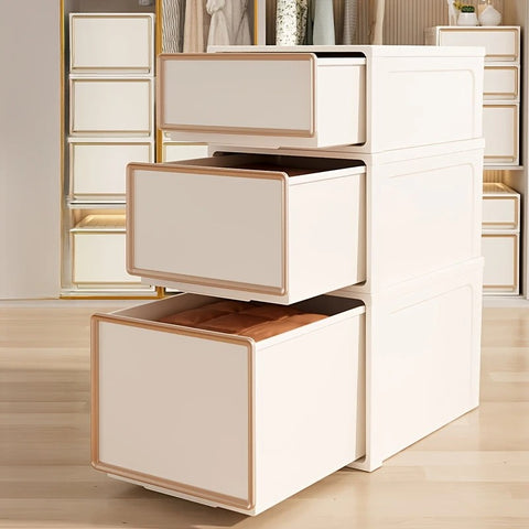 1pc Clear Plastic Storage Box – Strong, Space-Saving Drawer for Clothes, Under-Bed or Closet Use