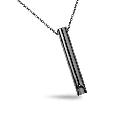 Women's Stainless Steel Whistle Necklace – Stress Relief & Mindful Breathing Jewelry Gift