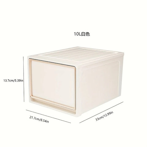 1pc Clear Plastic Storage Box – Strong, Space-Saving Drawer for Clothes, Under-Bed or Closet Use