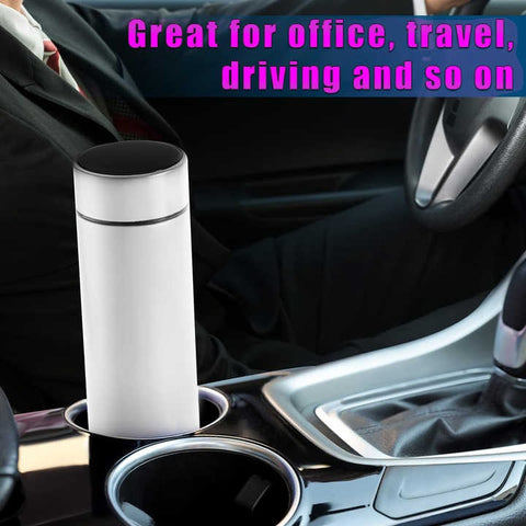 LED thermos bottle black, no LOGO, white box packaging