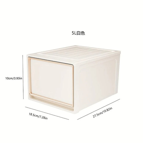 1pc Clear Plastic Storage Box – Strong, Space-Saving Drawer for Clothes, Under-Bed or Closet Use