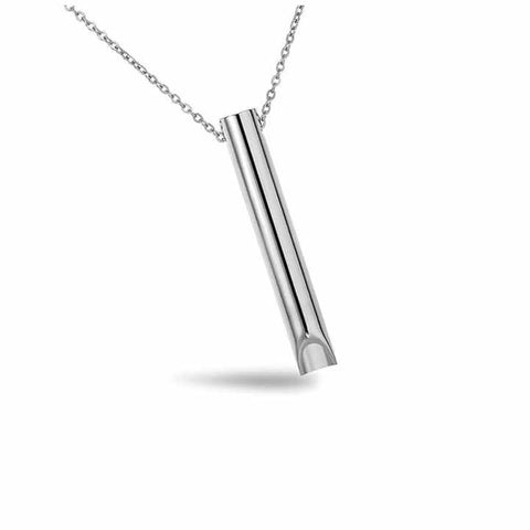 Women's Stainless Steel Whistle Necklace – Stress Relief & Mindful Breathing Jewelry Gift