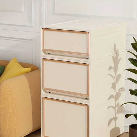 1pc Clear Plastic Storage Box – Strong, Space-Saving Drawer for Clothes, Under-Bed or Closet Use