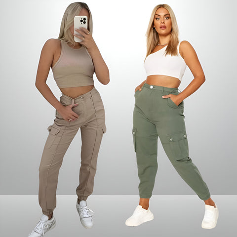 Cargo Skinny Jeans – Stylish & Comfortable High-Waisted Utility Pants for Women