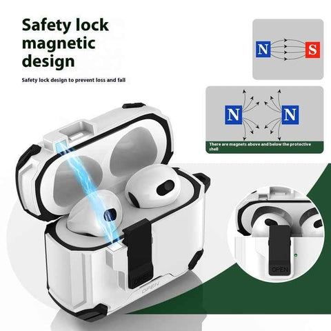 Protective Flip Case for AirPods Pro 2nd Gen – With Phone Stand & Shockproof Cover