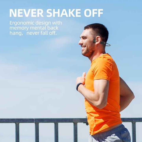 360° Folding Memory Skeleton Earphones – Ergonomic Bone Conduction Neck-Hanging Headphones with 8-Hour Endurance