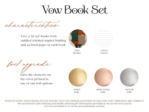 Wedding Vow Books Set (Set of 2) | Keepsake for Your Special Day