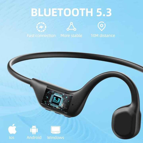 360° Folding Memory Skeleton Earphones – Ergonomic Bone Conduction Neck-Hanging Headphones with 8-Hour Endurance