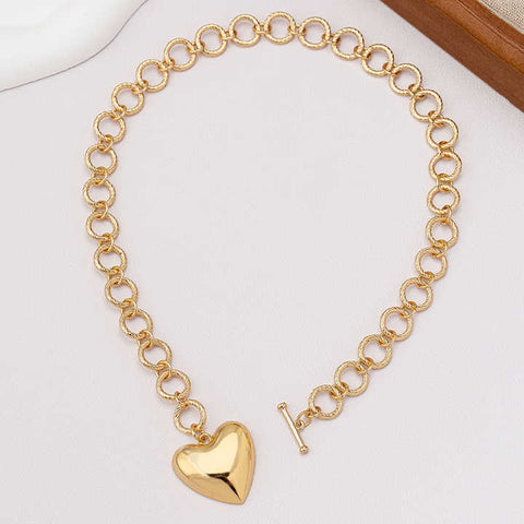 Elegant Custom Love Pendant Necklace – Glossy & Stylish Fashion Jewelry for Women