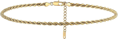 Delicate 18K Gold Plated Rope Chain Bracelet