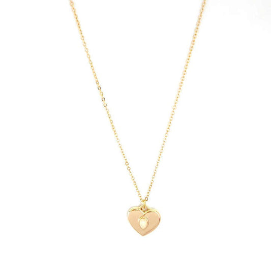 Delicate Gold Plated Heart Pendant Necklace - Romantic Gift for Women