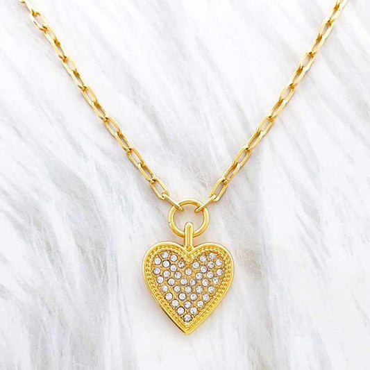 18K Gold-Plated Custom Diamond Heart Choker Necklace – Wholesale Pendant Manufacturer