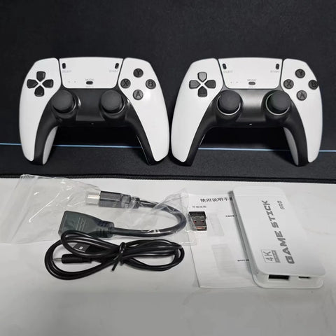 M15 Video Game Stick 4K – 64GB Console with 20,000+ Retro Games, Dual Wireless Controllers, HDMI Plug & Play