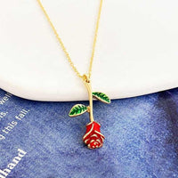 Wholesale 18k Gold-Plated Custom Flower Pendant Necklace for Women – Classic Beaded Chain, Zinc Alloy