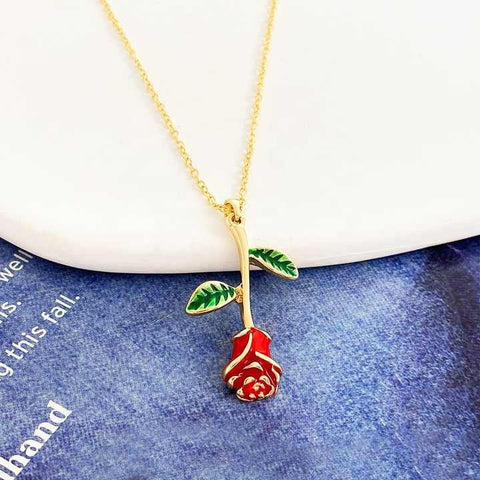 Wholesale 18k Gold-Plated Custom Flower Pendant Necklace for Women – Classic Beaded Chain, Zinc Alloy