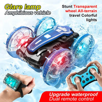 All-Terrain Stunt Car with LED Lights and Remote Control