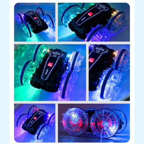 All-Terrain Stunt Car with LED Lights and Remote Control