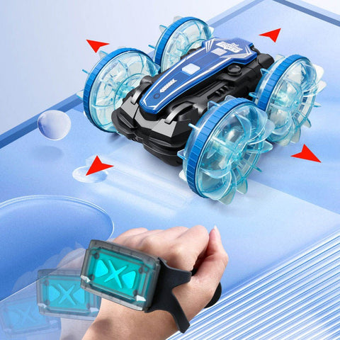 All-Terrain Stunt Car with LED Lights and Remote Control