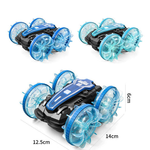 All-Terrain Stunt Car with LED Lights and Remote Control