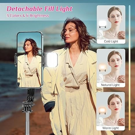 Selfieshow L15 Bluetooth Selfie Stick Tripod with Fill Light