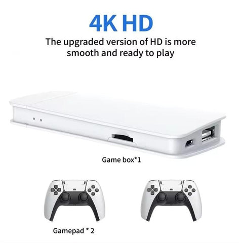 M15 Video Game Stick 4K – 64GB Console with 20,000+ Retro Games, Dual Wireless Controllers, HDMI Plug & Play