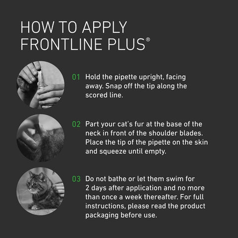 Frontline Plus Flea & Tick Treatment for Cats (6 Pipettes)