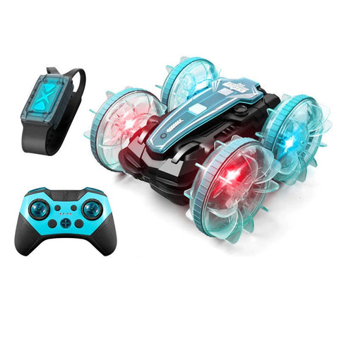 All-Terrain Stunt Car with LED Lights and Remote Control