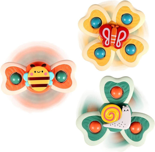 Colorful Fidget Spinner Set for Kids – Bee, Butterfly, and Snail Designs
