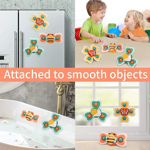 Colorful Fidget Spinner Set for Kids – Bee, Butterfly, and Snail Designs