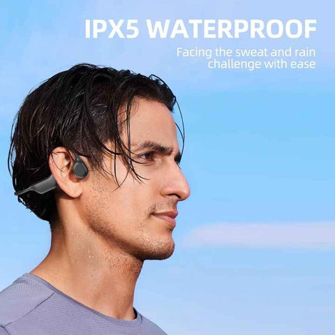360° Folding Memory Skeleton Earphones – Ergonomic Bone Conduction Neck-Hanging Headphones with 8-Hour Endurance
